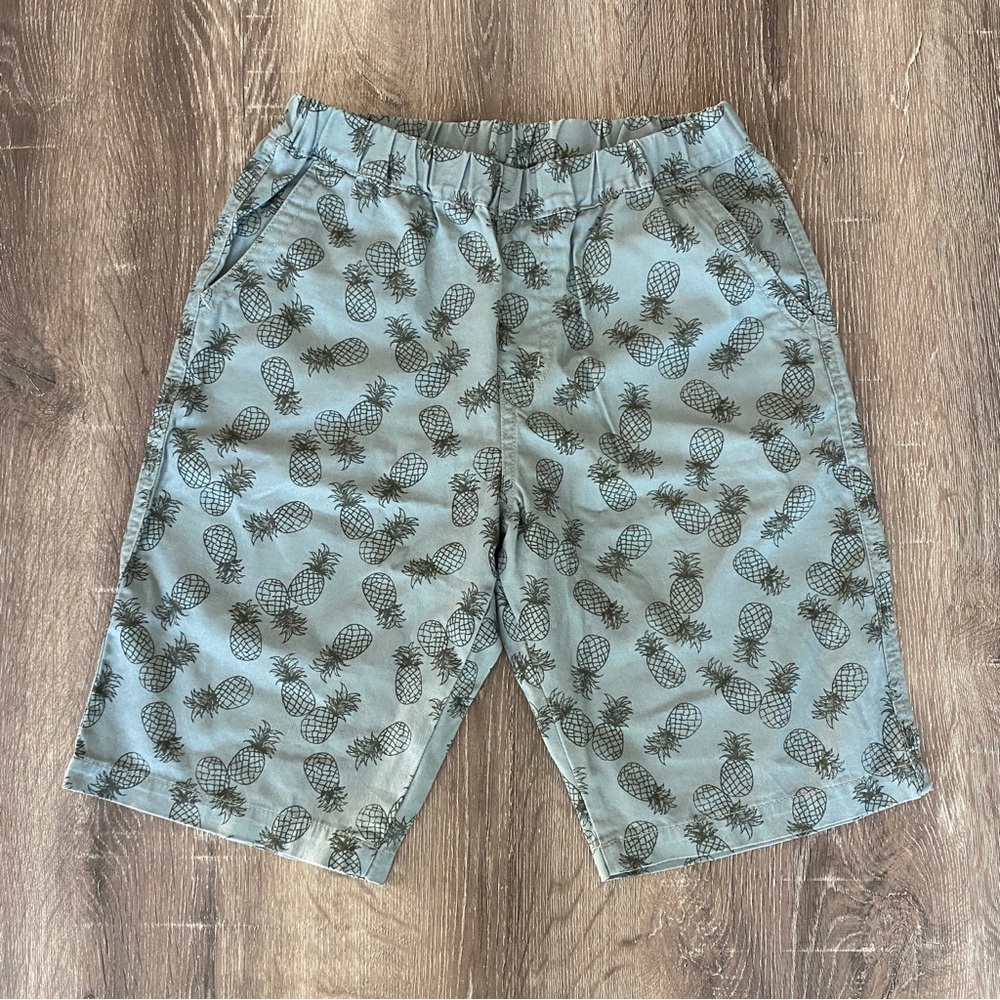 Boys Gray Pineapple All-Over Print Shorts